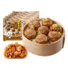 Panecillos de trigo sarraceno, panecillos de konjac con pollo de piel fina, desayuno sustituto de comida con cebollino, productos semiacabados congelados, alimento de grano integral de trigo integral listo para comer