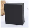 Fabricante de cajas rectangulares de cartón negro rígido, caja de regalo en stock con tapa de papel kraft, caja de embalaje para regalo, venta al por mayor