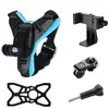 Adecuado para accesorios GoPro, soporte de barbilla para casco, juego 5 en 1, juego de soporte de fijación para casco de vehículo todoterreno