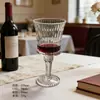 Taça de champanhe francesa elegante taça de vidro diamante taça de vinho tinto medieval estilo retrô europeu hotel Cálice