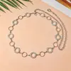 Cadena de cintura de metal estilo bohemio en stock transfronteriza, cadena para el ombligo con pedrería, cinturón para el ombligo para faldas, accesorios sexys