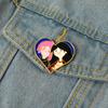 Broche de joyería con diseño de Hora de aventuras de una linda niña con dibujos animados, creativo y exquisito, de metal con gotas de aceite, ideal para bolso o bolso de todas las combinaciones.