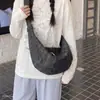 Nueva Moda 2026 Bolso Cruzado de Mezclilla Tipo Dumpling para Mujer, Gran Capacidad, Versátil, Elegante, Casual de Verano