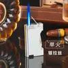 Isqueiro Criativo Azul Chama à Prova de Vento com Fogo Duplo e Bom Acabamento, Direto para o Isqueiro de Metal da Celebridade da Internet como Presente para o Seu Namorado