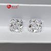 Cortador de flor de hielo brillante cuadrado Ocho facetas biseladas Zircón blanco Diamante blanco Circonita cúbica piedra suelta