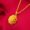 Collar de flores con colgante de flor de oro vietnamita brillante, colgante para mujer, collar de flores en capas, adornos de boda, collar para madre y mujer.