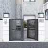 Portão de casa de campo autoconstruída porta de pátio em liga de alumínio portão de ferro externo quintal de vila aço inoxidável arte em alumínio para a flor