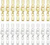 Hebilla de Cuerda Chapada en Oro Blanco K Hebilla de Cierre Conector de Pinza de Langosta de Aleación de Zinc Cierre para Pulsera Collar Accesorios de Joyería DIY