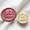 Carimbo de Selo de Cera Vintage Diretamente da Fábrica, Carimbo de Selo de Cera Árvore da Vida, Cabeça de Carimbo de Cobre com Tema de Planta da Floresta para Diário e Selagem de Convites