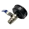 Conector para Accesorios de Barril IBC, Pezón de Válvula de Latón Electrochapado con Doble Rosca Exterior, Grifo de 1/2 Pulgada 3/4 1 Pulgada