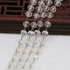 Yiwu Cobre Banhado a Ouro Cor Duradoura DIY Corrente Coreana Transparente Roda Multifacetada Acessórios de Corrente de Contas B2256
