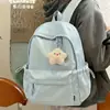 Mochila Estilo Fofo Estampa Estrelada Design com Cordão e Bolso Lateral Leve Resistente ao Desgaste Comute para o Campus Bolsa Escolar de Grande Capacidade