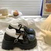 Saia Retrô com Estilo Britânico JK Primavera Marrom Novo 2025 Sapatos de Plataforma de Couro Japoneses Sapatos Mary Jane Femininos