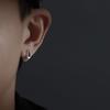 Aretes de Plata 925 Aretes Diseño de Moda para Hombre Personalidad Nicho Hebilla para Oreja de Hombre Estilo Frío Arete Europeo y Americano