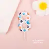 Pegada de cachorro de desenho animado transfronteiriça número do animal de estimação velas decoração de bolo infantil doces meninos meninas velas de aniversário