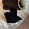 Primer Encuentro Temporada Estilo Coreano Tacón Oculto Oculta Imperfecciones Piernas Adelgazantes Botines Cortos Mujer Cuero Mate Nicho Lujo Ligero Botas Vaqueras Botas de Moda Casual