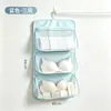 Bolsa de red para guardar ropa interior, bolsa de almacenamiento colgante detrás de la puerta, bolsa de almacenamiento para armario de dormitorio para calcetines y ropa interior, bolsa de almacenamiento colgante tres en uno