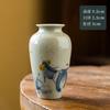 Jarrón Pequeño de Cerámica de Jingdezhen con Palabras Felices, Adornos Hechos a Mano, Cerámica Retro Azul y Blanco Pintada a Mano, Dispositivo Hidropónico para Flores de Escritorio y Sala de Estar