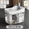Bebedouro Automático para Gatos de Estimação Bebedor Alimentador de Água Circulação Fluida Cão Alimentação Água Plugue Eletrizado Revestido em Pó