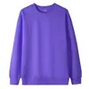 Direto do fabricante, nova blusa de moletom infantil unissex, cor sólida, peso pesado 320G, gola redonda, manga longa
