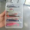 Taiyu Kit com 6 Anzóis com Cabeça de Chumbo Isca de Pesca com Cauda em T Envolvida em Chumbo Iscas Artificiais Macias Isca Luminosa para Pesca em Mar Fabricante Atacado
