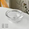 Taza de Nido de Pájaro de Vidrio con Tapa, Bol Transparente para Postre de Frutas, Bol para Agua con Azúcar, Juego de Tazones para Hongo Blanco, Taza de Sopa, Taza de Vidrio Giratoria