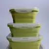 Nueva Caja de Almuerzo Plegable de Silicona de Grado Alimenticio Estándar Nacional, Caja de Almuerzo para Estudiantes, Caja Bento, Caja de Conservación para Refrigerador, Más Vendido en Amazon