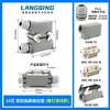 Conector de Alta Resistencia Langqing He-4 Núcleo 6 Pines 16 Contactos 24 Rectangular 32 Posiciones Aviación 10 Clavija Alta Densidad