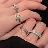 Anillos Fríos para Parejas de Espinas de Vid de Rosa Anillo Coreano Abierto para el Dedo Índice Anillo de Nicho Elástico para Estudiantes Ins