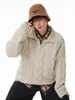 Suéter casual Hanlu con cuello y media cremallera para hombre, otoño e invierno, estilo relajado vintage old money, cárdigan corto de punto holgado