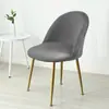 Funda Gruesa Elástica Súper Suave de Terciopelo de Zorro Plateado para Silla de Pico de Pato, Hogar, Hotel, Silla de Comedor, Silla de Maquillaje, Funda para Silla con Forma Especial