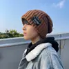 Sombreros de Alta Gama para Hombre, Sombreros de Lana de Moda para Pareja Otoño e Invierno para Hombres y Mujeres, Sombreros Cálidos y Versátiles para el Frío, Hilos para Circunferencia de Cabeza Grande Amplia