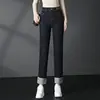 Jeans Ajustados de Tiro Alto 2035 Rectos tipo Cigarrillo Casuales tipo Lápiz Pantalones Cropped para Mujer Primavera y Otoño para Mediana Edad