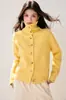 Toma Real 2025 Suéter de Cuello Alto Cárdigan para Mujer Otoño e Invierno Nuevo Retro Solapa Holgado Elegante Chaqueta Top de Punto