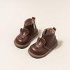 Botas de Cuero de Conejo de Caña Alta para Bebé Niña Estilo Nuevo Primavera y Otoño 2025 Botas para Niñas Botas Individuales para Niños Botas Cómodas de Cuero Versátiles