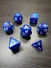 Juego de Dados Poliedros D&D con Patrón de Mármol, Color Mixto Transparente D4D6D8D10D12D20 Caras, Coc, Juego de Mesa, Juego de Siete Piezas