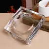 Cenicero de Cristal, Cristal Cuadrado Vidrio Acanalado Impresión a Color, Proceso de Grabado de Logo Creativo, Cenicero Exquisito, Regalo Perfecto