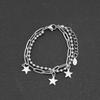 Pulsera de acero de titanio con nueva estrella estilo coreano para mujer, estilo fresco, temperamento, diseño de nicho, pulsera de estrella de cinco puntas, pulsera de moda