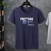 Camiseta Masculina de Manga Curta, Algodão Lycra Elástico, Tamanho Grande Oversized, Camiseta Básica para Homens Grandes, Top Estampado Tendência