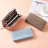 Nuevo monedero largo para mujer, clutch con cremallera, piel suave, moderno, adecuado para estudiantes, monedero para monedas, funda para teléfono, bolsa de almacenamiento transfronteriza