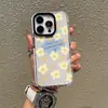Funda de Teléfono Tk Station Flor Amarilla Adecuada para Apple 17 Estilo Coreano Funda Transparente iPhone 18 Pro Cubierta Protectora Anticaídas