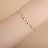 Colar com pingente de gota de óleo colorido contrastante estilo francês, pulseira para clavícula, joias de aço titânio para meninas, conjunto de joias