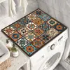 Funda de Mesa de Noche Floral Tridimensional para el Hogar, Funda para Lavadora, Paño de Cubierta Antideslizante Absorbente de Agua de Tierra de Diatomeas, Tapete a Prueba de Polvo