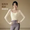 Roupas de Yoga para Treinamento Profissional de Pilates para Mulheres Secagem Rápida Corrida Academia Esportes Conjunto de Duas Peças Justo Top Manga Longa