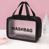 Bolsa de Cosméticos Simples, Bolsa de Higiene Multifuncional, Bolsa de Armazenamento, Bolsa de Viagem Transparente Ecológica, Kit de Banho Portátil, Grande Capacidade