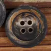 Moyu Cuerno de Buey Natural Gris Quemado Artesanía Superficie Rugosa Nuevo Estilo Chino Retro Artístico Decoración de Abrigo Chaqueta de Traje Mezclilla