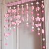 Rosa amor para mujer hogar sin agujeros red rojo dormitorio cocina baño cortina de puerta cortina divisoria cortina de cuentas tienda comercial