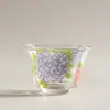 Taza de té de vidrio de borosilicato alta de Hortensia, taza pequeña de vidrio fresca, copa de vino pequeña de vidrio creativa, taza de té de frutas