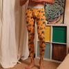 Pantalones cálidos de otoño para hombre delgados con estampado en el vientre estudiantes universitarios leggings ajustados estampado pantalones para casa hombre 018C * K