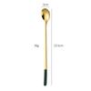 Cuchara de Acero Inoxidable 304 Estilo Coreano Mango Largo Cuchara para Hielo Cuchara para Mezclar Bar Alto Valor de Color Cuchara Larga para Mezclar Miel